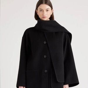 QUINCE Double Faced Merino Wool Scarf Jacket  NEW